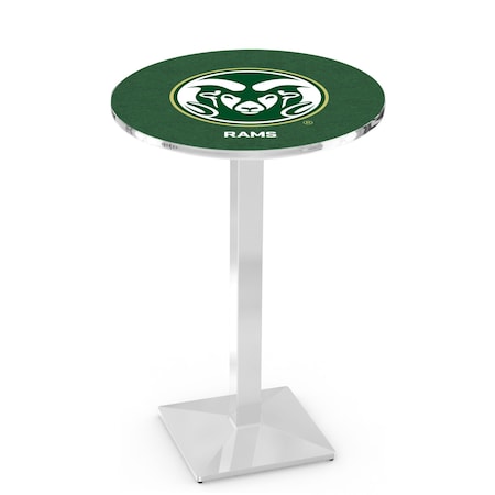 Holland Bar Stool Co 36" Chrome Colorado State Pub Table L217C3628ColoSt